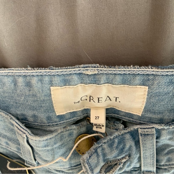 NWT THE GREAT. WIDE LEG/CROPPED SAILOR JEAN 27 - Picture 4 of 9